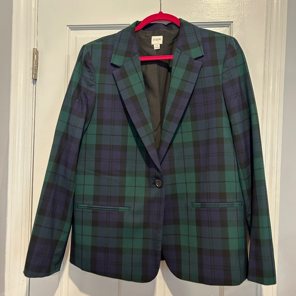 J. Crew Blackwatch Plaid Blazer, SZ 14